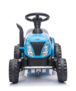 Zils akumulatora traktors ar piekabi A009