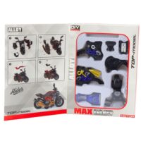 Mėlynas motociklo modelis 1:14 – surenkamas