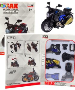 Mėlynas motociklo modelis 1:14 – surenkamas