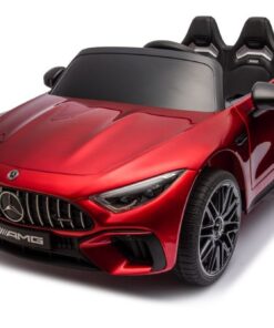 Sarkana Mercedes-AMG SL63 akumulatora automašīna