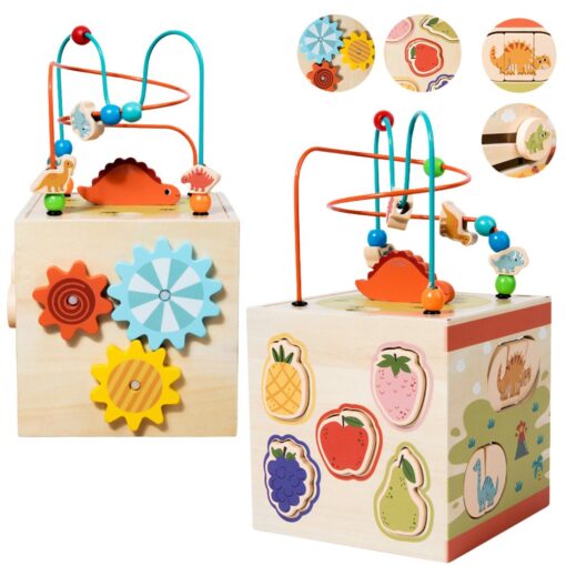 Montessori medinis edukacinis kubas vaikams