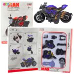 Motociklo modelis 1:14 – juodas ir mėlynas