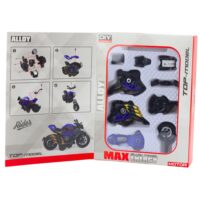 Motociklo modelis 1:14 – juodas ir mėlynas