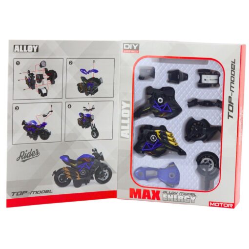 Motociklo modelis 1:14 – juodas ir mėlynas