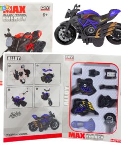 Motociklo modelis 1:14 – juodas ir mėlynas