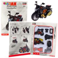 Motociklo modelis 1:14 – juodas ir oranžinis