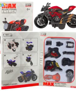 Motociklo modelis 1:14 – juodas ir raudonas