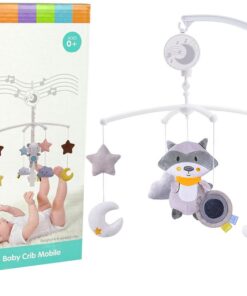 Muzikinė karuselė kūdikiui su pliušiniais žaisliukais