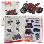 Oranžinis motociklo modelis 1:14 – surenkamas