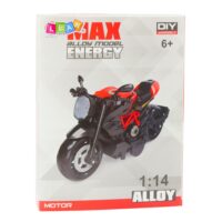 Oranžinis motociklo modelis 1:14 – surenkamas