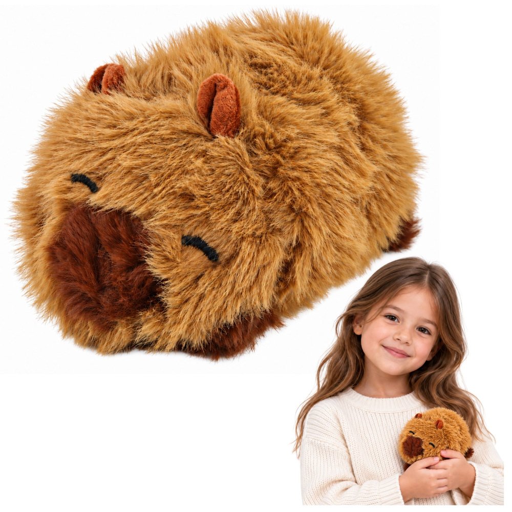 Pliušinė kapibara 16 cm – rudas minkštas žaislas