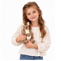 Pliušinė kengūra su mažyliu – 25 cm žaislas
