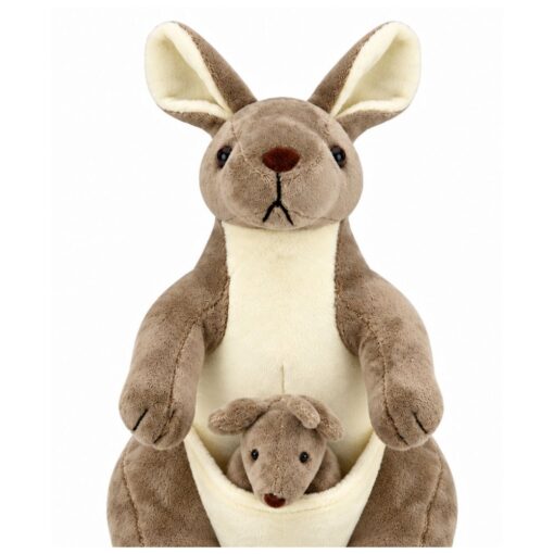 Pliušinė kengūra su mažyliu – 25 cm žaislas