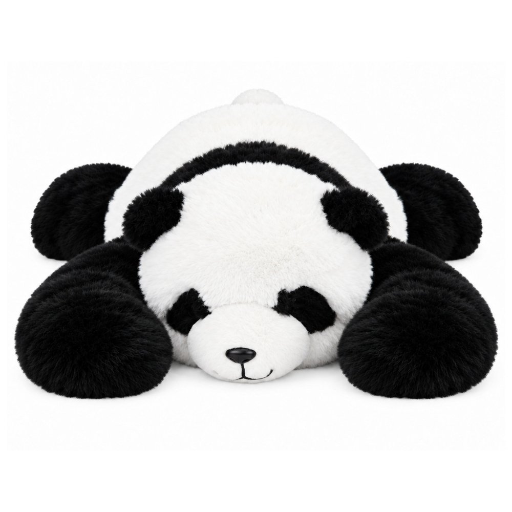 Pliušinė panda 60 cm – juodai balta