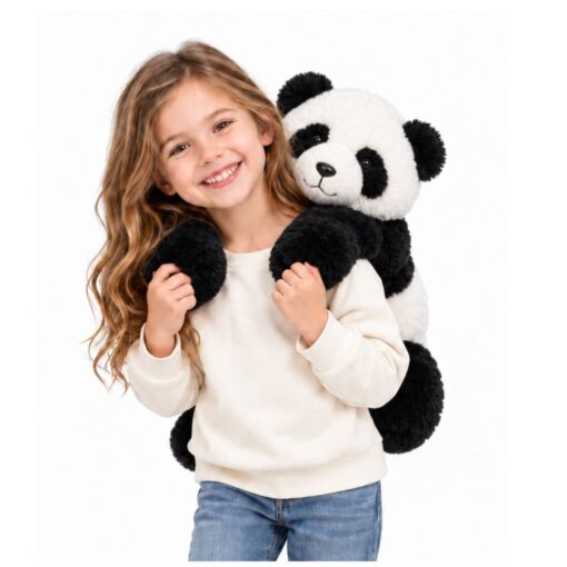Pliušinė panda 60 cm – juodai balta