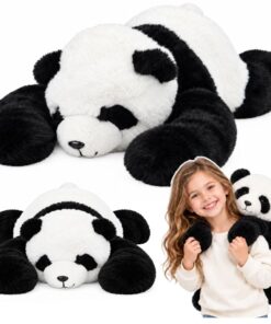 Pliušinė panda 60 cm – juodai balta