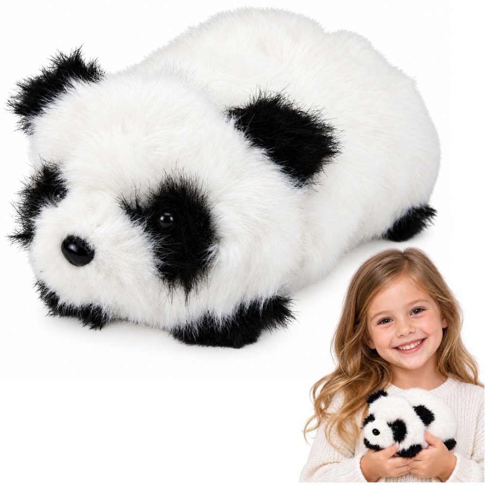 Pehme panda &ndash; must-valge m&auml;nguasi, 16 cm