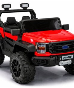 Raudonas 4×4 akumuliatorinis automobilis vaikams