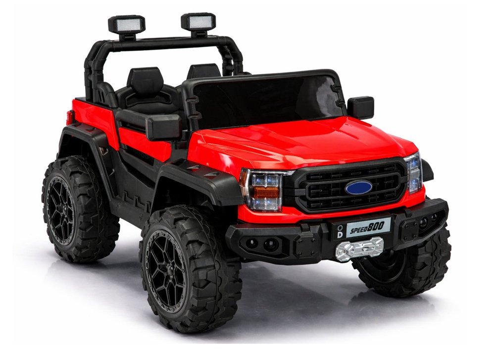 Raudonas 4×4 akumuliatorinis automobilis vaikams Raudonas 4×4 akumuliatorinis automobilis vaikams
