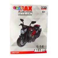 Raudonas motociklo modelis 1:14 – surenkamas