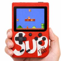Retro žaidimų konsolė SUP su 400 žaidimų – raudona