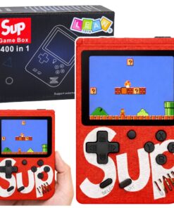 Retro žaidimų konsolė SUP su 400 žaidimų – raudona