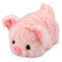 Rožinė pliušinė kiaulytė 16 cm