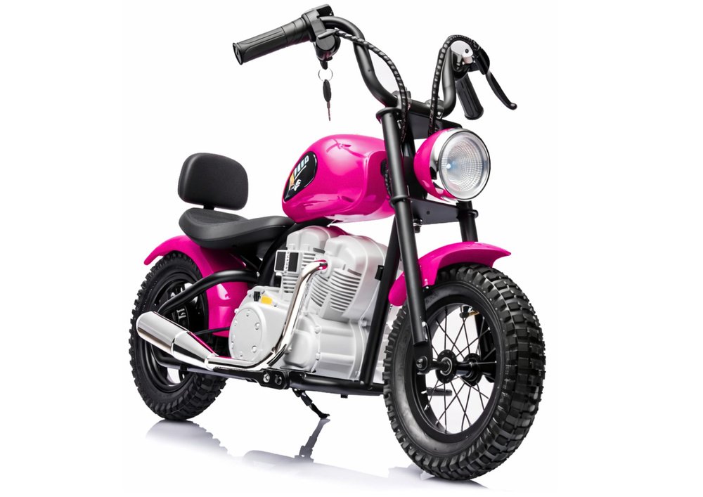 Rožinis akumuliatorinis motociklas A9902