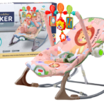 Roosa vibratsiooniga beebilamamistool-kiik