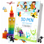 3D-pliiatsi &scaron;ablooniraamat GALAXIA, 54 &scaron;ablooni