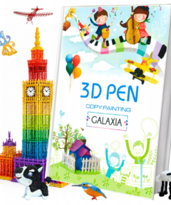 GALAXIA šablonu grāmata 3D pildspalvai, 54 šabloni
