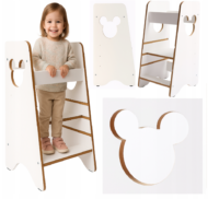 Montessori virtuvės pagalbininkas MIKI, baltas, reguliuojamas