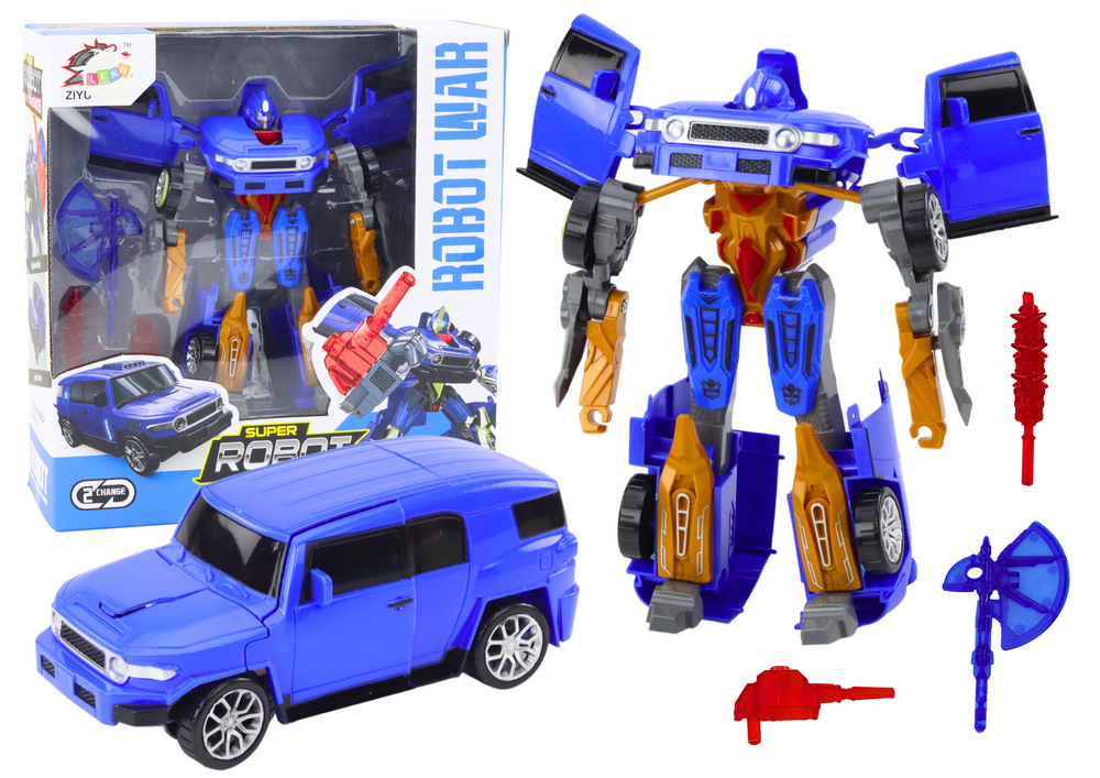 Transformuojamas robotas-automobilis 2in1