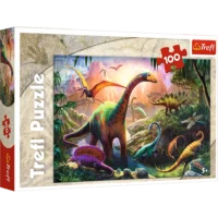 Trefl 16277 – puzle „Dinozauru pasaule“, 100 detaļas