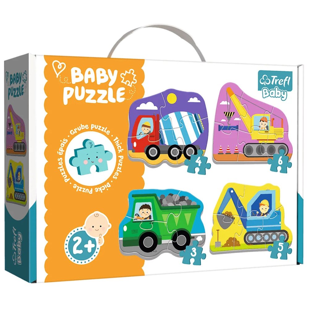 Trefl Baby 36072 – statybinės technikos 4 dėlionės