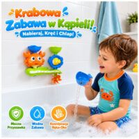 Vonios žaislas „Krabas ir banginis“ su kriokliu
