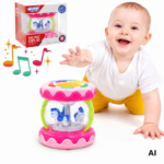WOOPIE BABY muzikālās bungas 3in1 ar šūpuļdziesmu un zvaigžņu projektoru