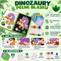 WOOPIE kūrybinis rinkinys „Dinozaurai“ su folija ir flomasteriais