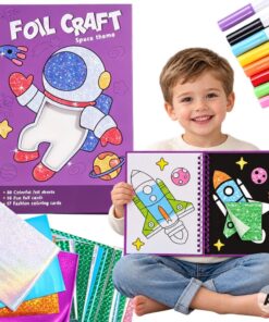 WOOPIE kūrybinis rinkinys „Kosmosas“ su folija ir flomasteriais