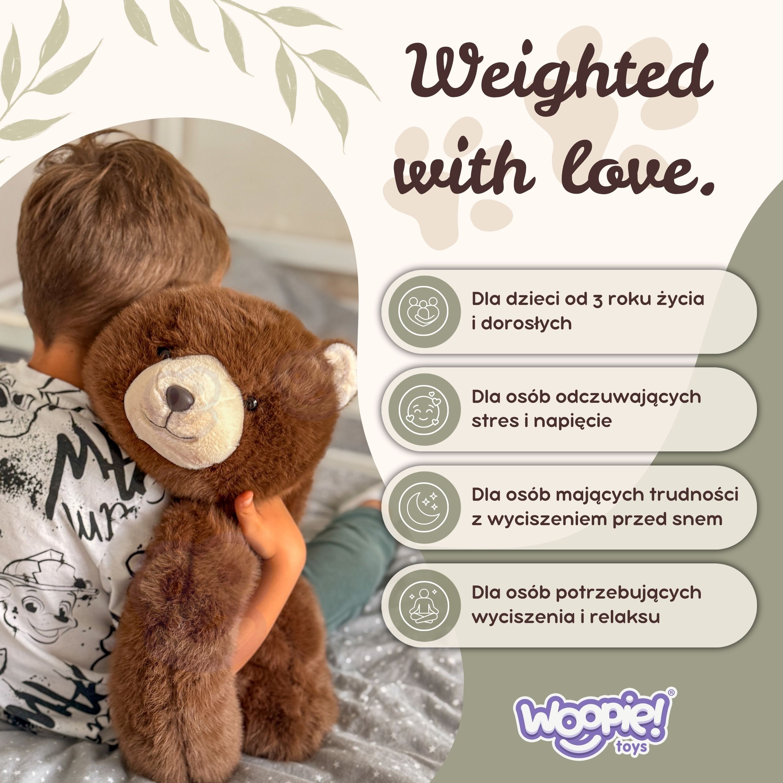 WOOPIE raske karu 2,5 kg &ndash; sensoorse raskusega pehme m&auml;nguasi
