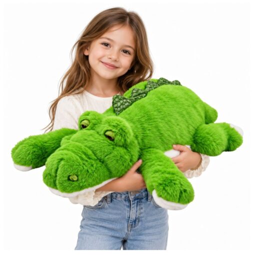 Žalias pliušinis krokodilas 75 cm
