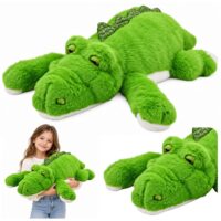 Žalias pliušinis krokodilas 75 cm